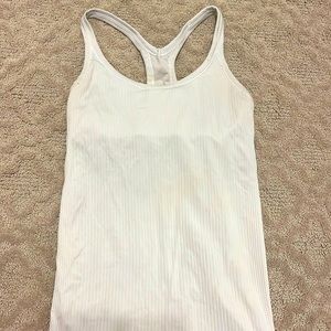 White LuluLemon Ebb to Street Tank Top